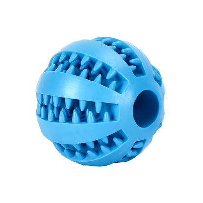 Dog Food Treat Feeder Funny Pet Interactive Rubber Ball Dogs Chew Toy Tooth Cleaning Ball Puppy Training Bite Resistant Toy Ball